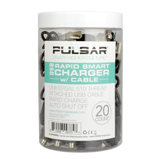 20PC DISPLAY - Pulsar 510 Thread Smart Charger w/ Cable - Smoke N’ Poke