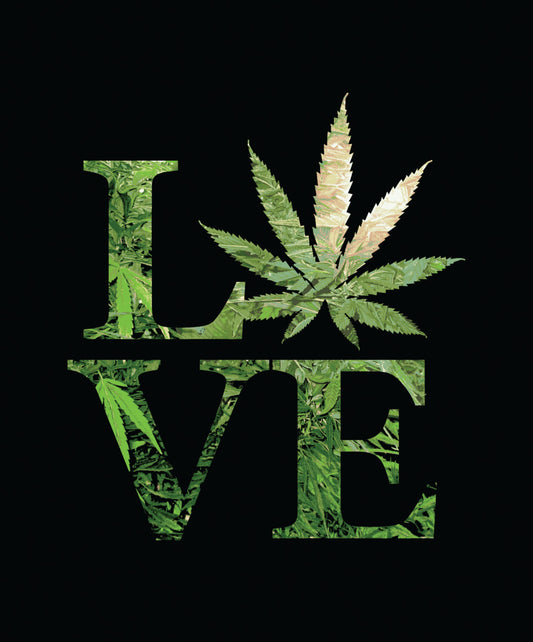 Love Weed Plush Fleece Blanket - Medium Weight - Smoke N’ Poke