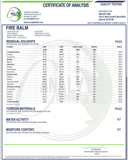 Fire Balm by Soul Jelly - CBD Pain Relief Balm