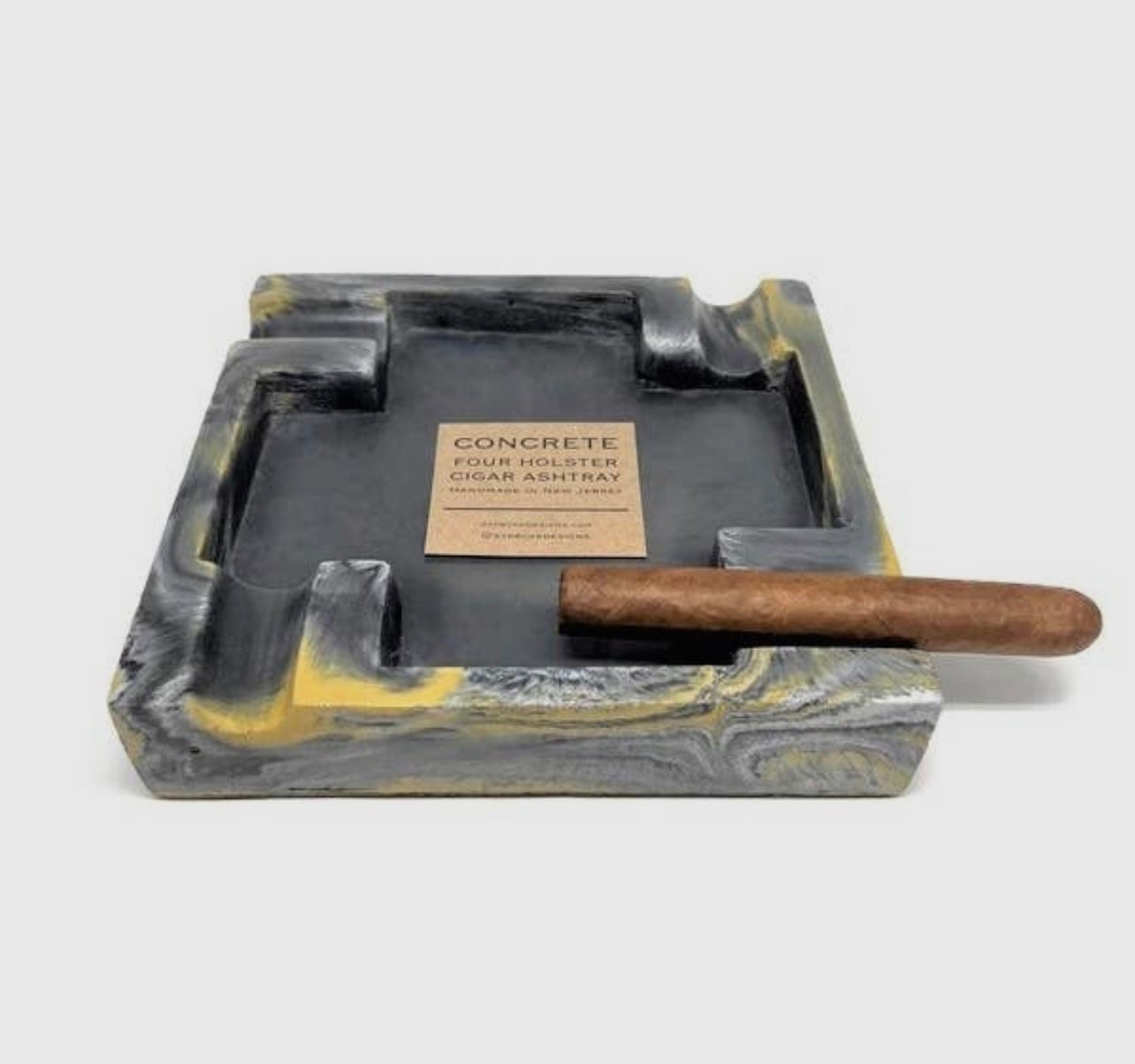 Concrete Large Cigar Ashtray - Smoke N’ Poke