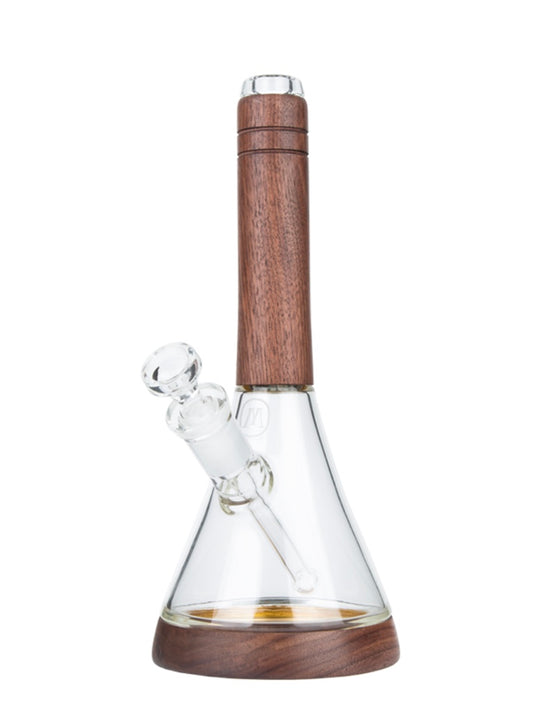 Marley Natural Glass & Walnut Water Pipe - Smoke N’ Poke