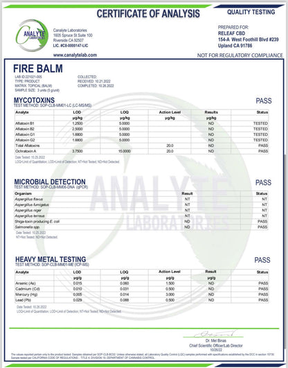 Fire Balm by Soul Jelly - CBD Pain Relief Balm