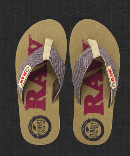 RAW Flip Flops - Men’s Size 11 - Smoke N’ Poke