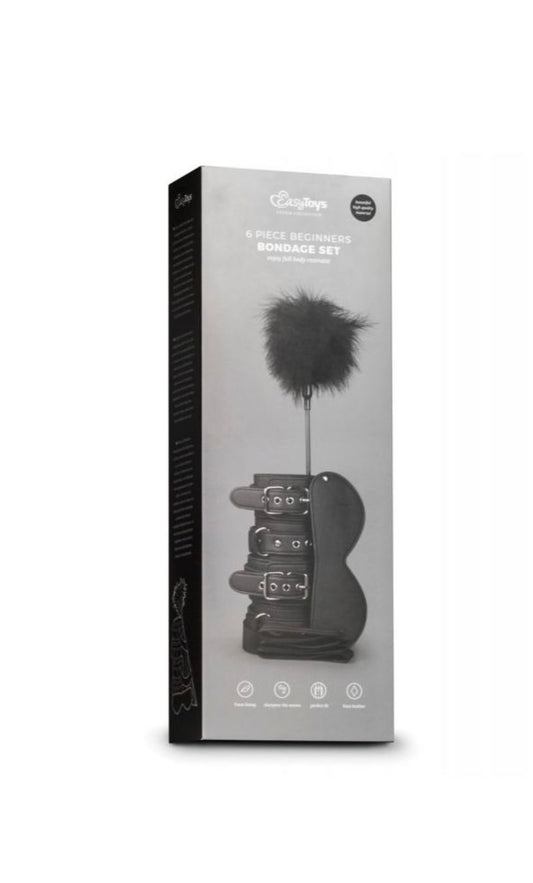 Easy Toys Beginners 6 Piece Beginners Bondage Set - Black