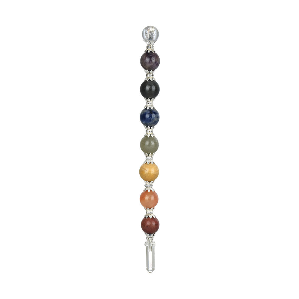 Chakra Stone Ball Wand - 8.5" - Smoke N’ Poke