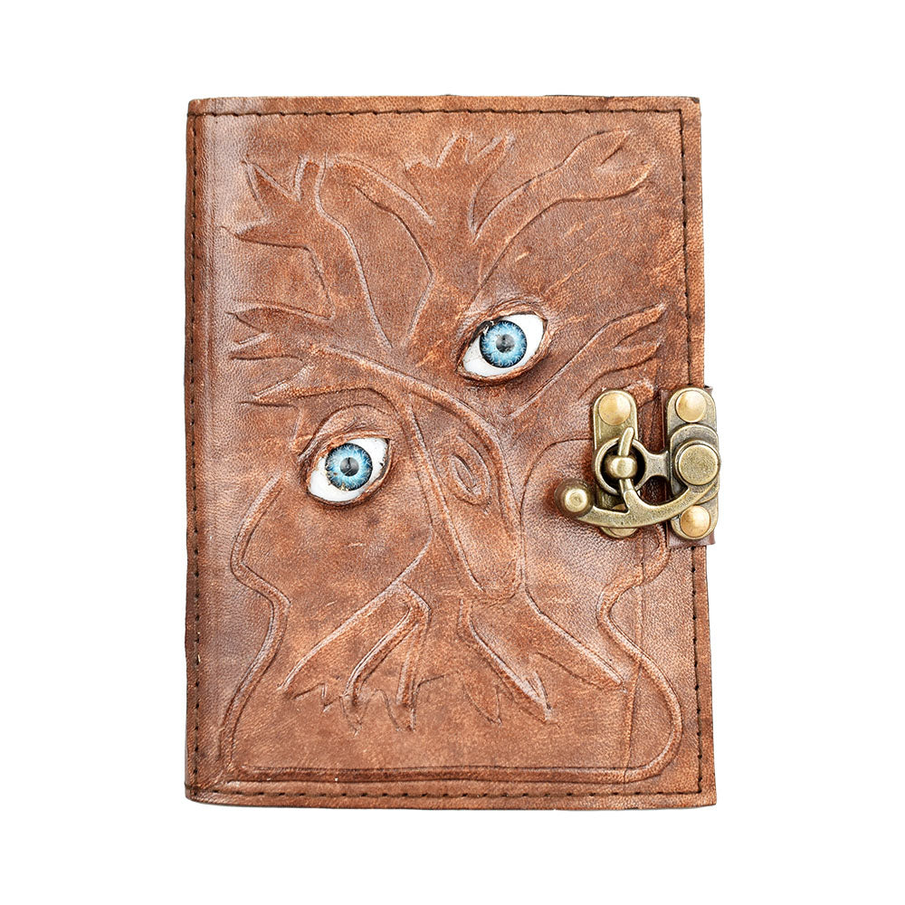 Here's Lookin' At You, Kid Embossed Leather Journal w/ Eyes - 5"x7" - Smoke N’ Poke