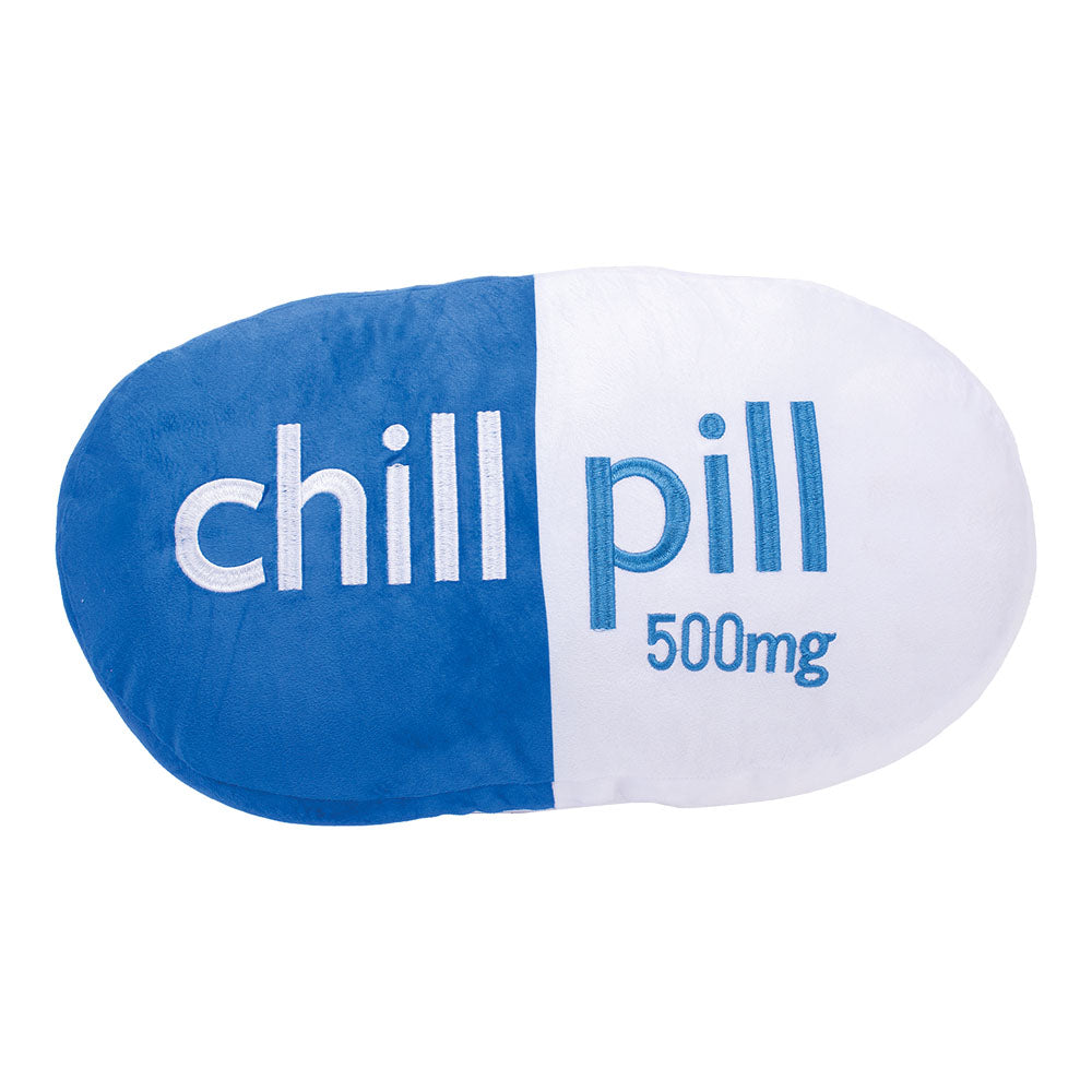 Chill Pill Plush Pillow - 18"x10" / Blue - Smoke N’ Poke