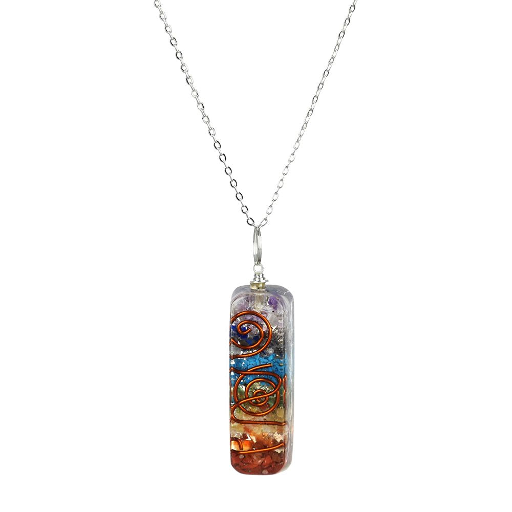 Chakra Orgonite Necklace | 10"