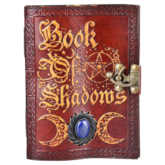 Book of Shadows Embossed Leather Journal - 8" x 6"