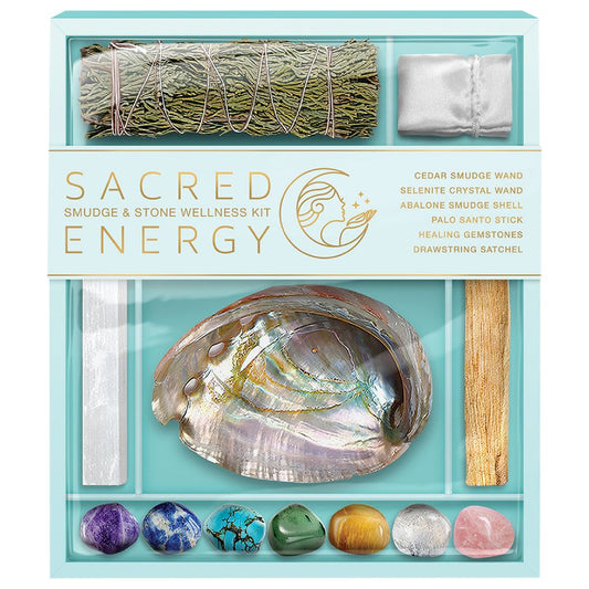 Sacred Energy Smudge And Stone Wellness Kit