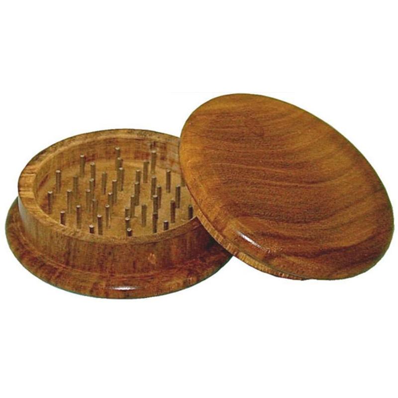 Round Wood 2pc Grinder - Smoke N’ Poke