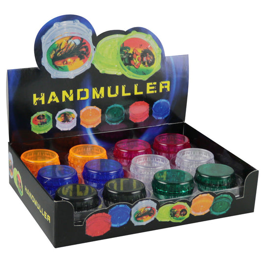 24PC DISPLAY - 2pc Acrylic Grinder - 2" / Assorted Colors - Smoke N’ Poke