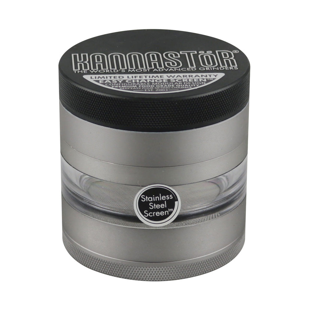 Kannastor Multi Chamber Grinder - 2.5" / Gunmetal - Smoke N’ Poke