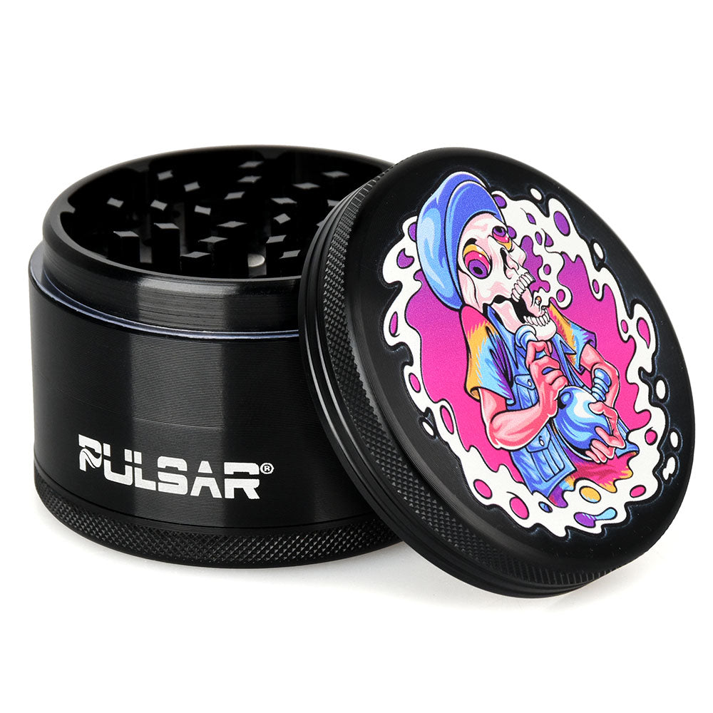 Pulsar Artist Series Metal Grinder - Skullbanger / 4pc / 2.5" - Smoke N’ Poke