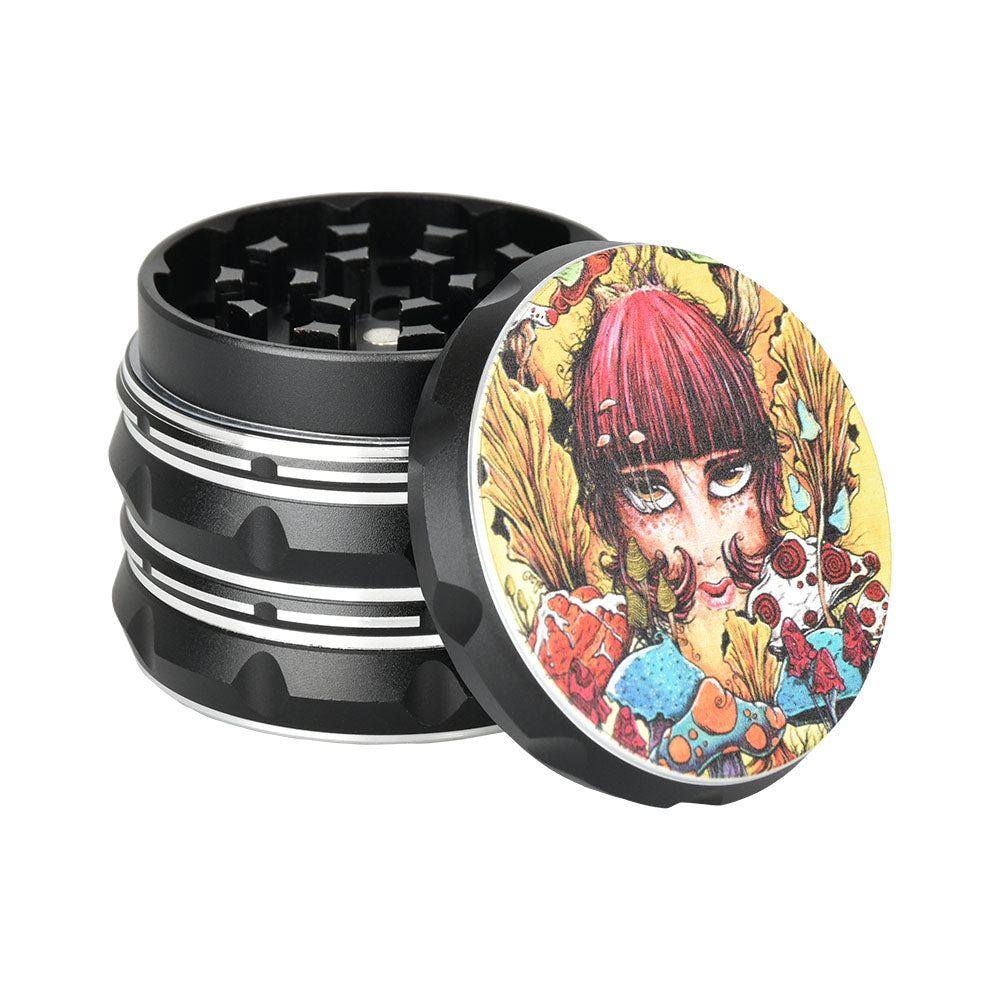 Sean Dietrich Mushroom Red Grinder - 4pc / 2.25" - Smoke N’ Poke