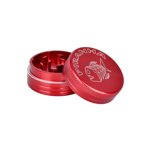 Piranha RETRO Aluminum Grinder - 2pc / 1.5" / Red