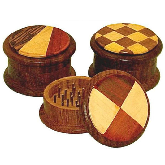 Round Wood Herb Grinder | 2pc - Smoke N’ Poke