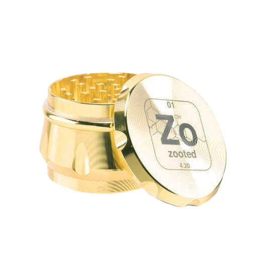 Zooted 4-Piece Herb Grinder - Gold