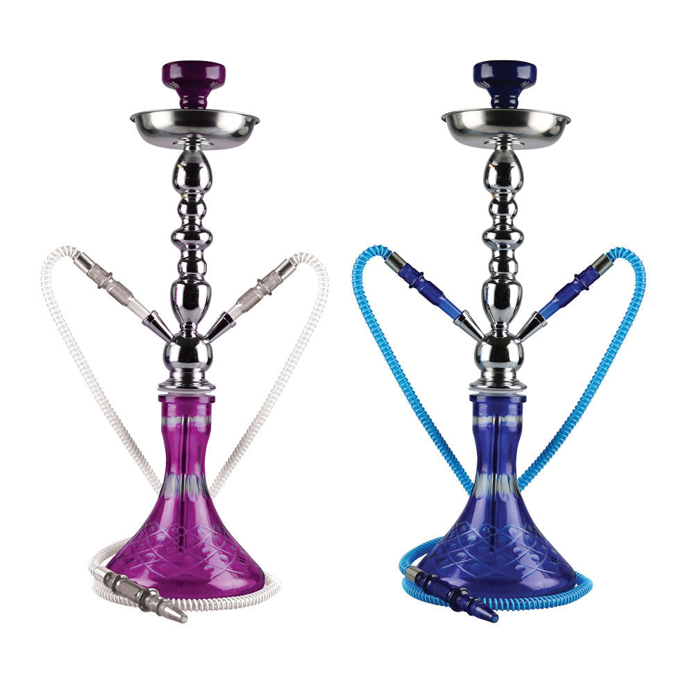 Large Vase Hookah - 24"/2-Hose - Colors Vary - Smoke N’ Poke