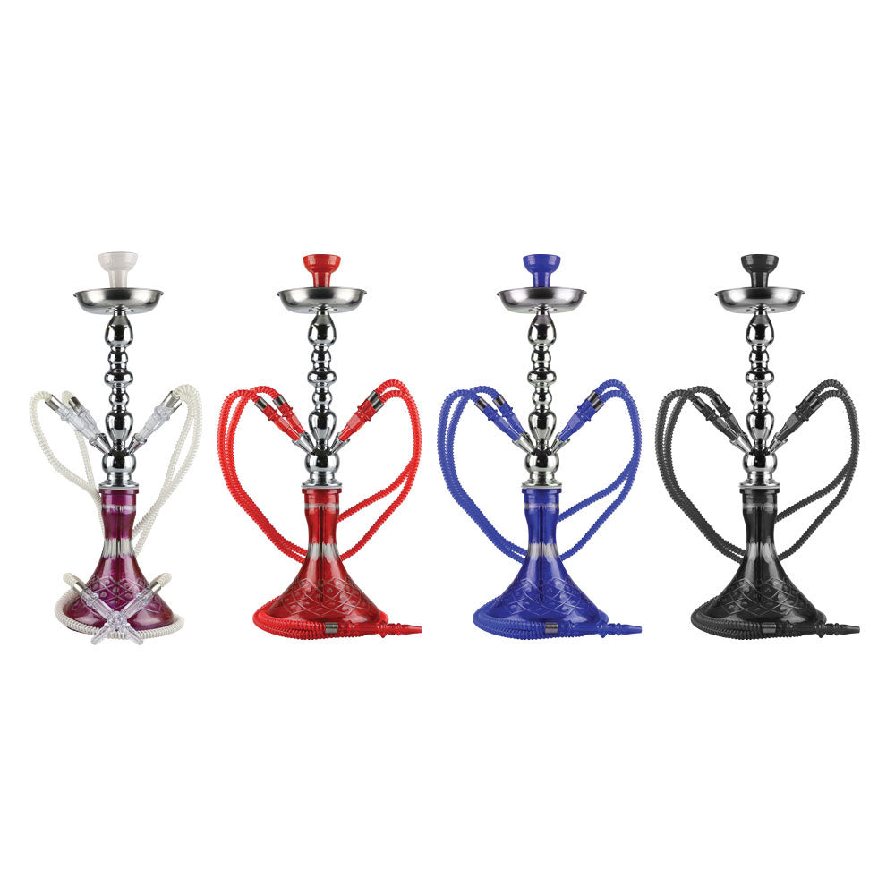 Large Vase Hookah - 24"/4-Hose - Colors Vary - Smoke N’ Poke