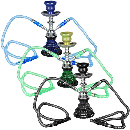 Premium Sparta Hookah - 10" / 2-Hose / Colors Vary