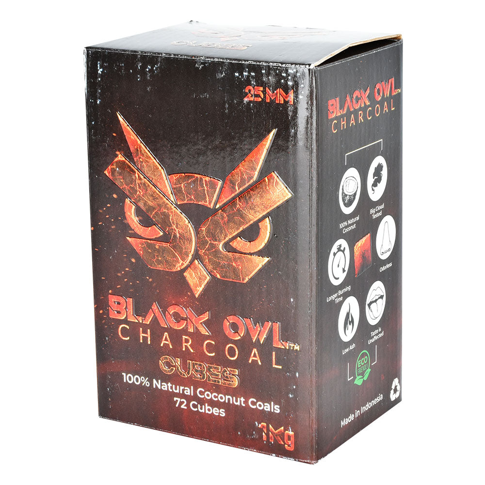 Black Owl Natural Coconut Premium Hookah Shisha Charcoal / 72 Cubes - Smoke N’ Poke