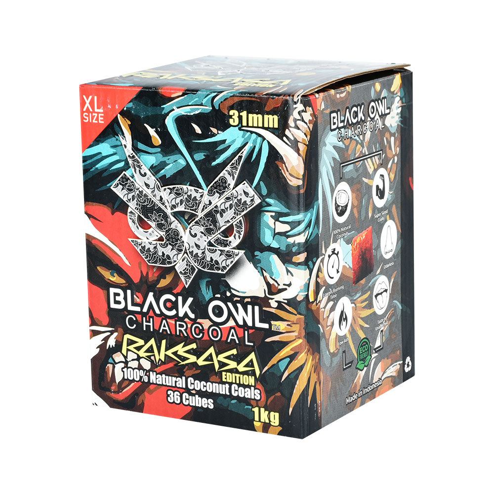 Black Owl Natural Coconut Premium Hookah Shisha Charcoal / 36 XL Cubes - Smoke N’ Poke