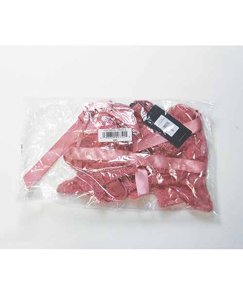 Kiki Lace & Satin Drop Off Teddy - Rose SM