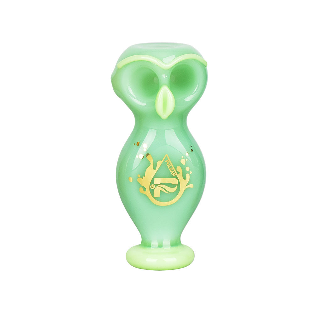 Pulsar Wise Owl Double Bowl Hand Pipe - 4"/Colors Vary - Smoke N’ Poke