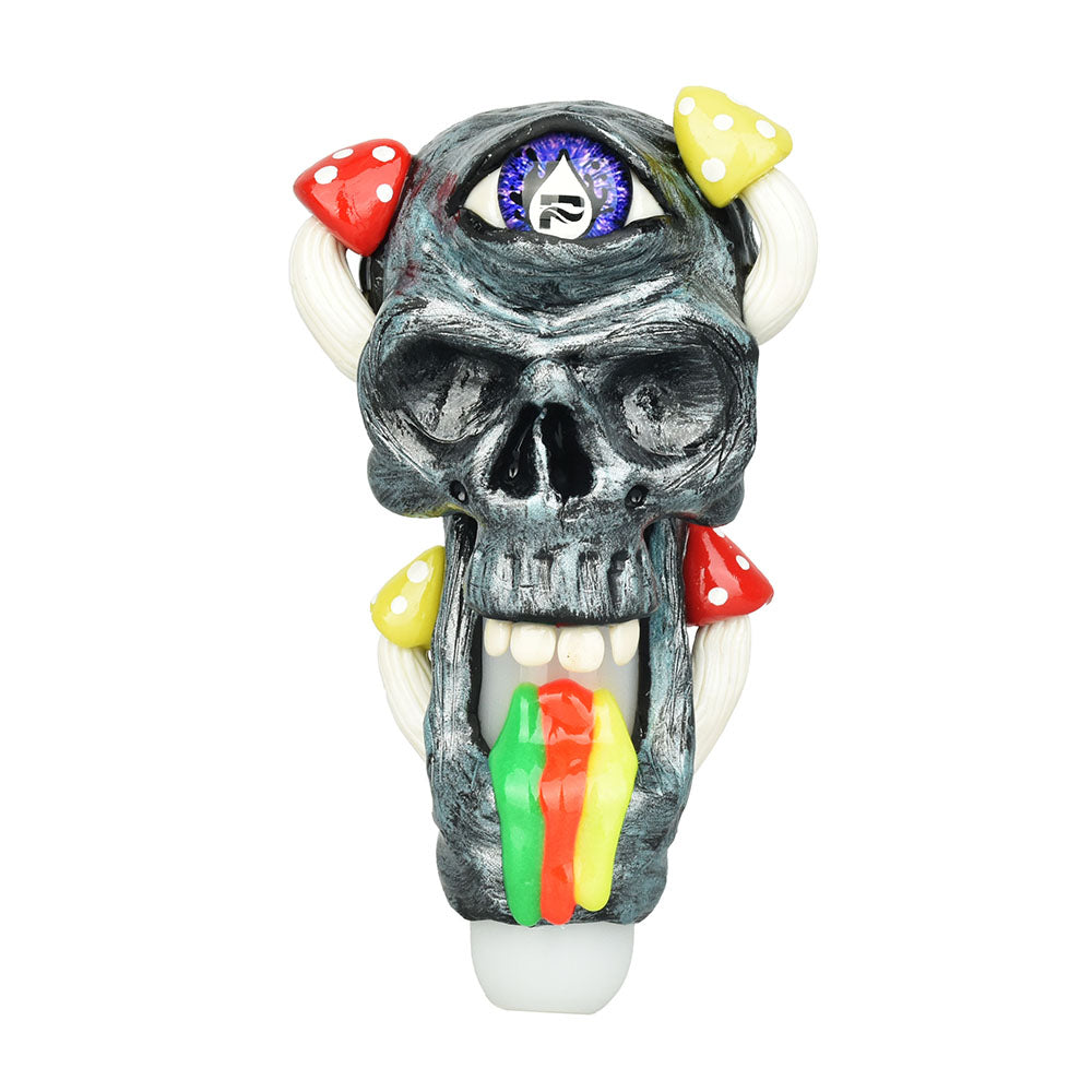 Pulsar Rainbow Puking Skull Spoon Pipe - 5.5" - Smoke N’ Poke