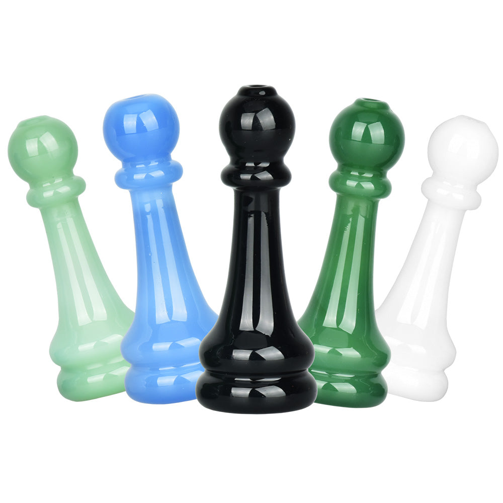 5PC SET - Pulsar Chess Pawn Chillum Pipe - 3"/Colors Vary - Smoke N’ Poke