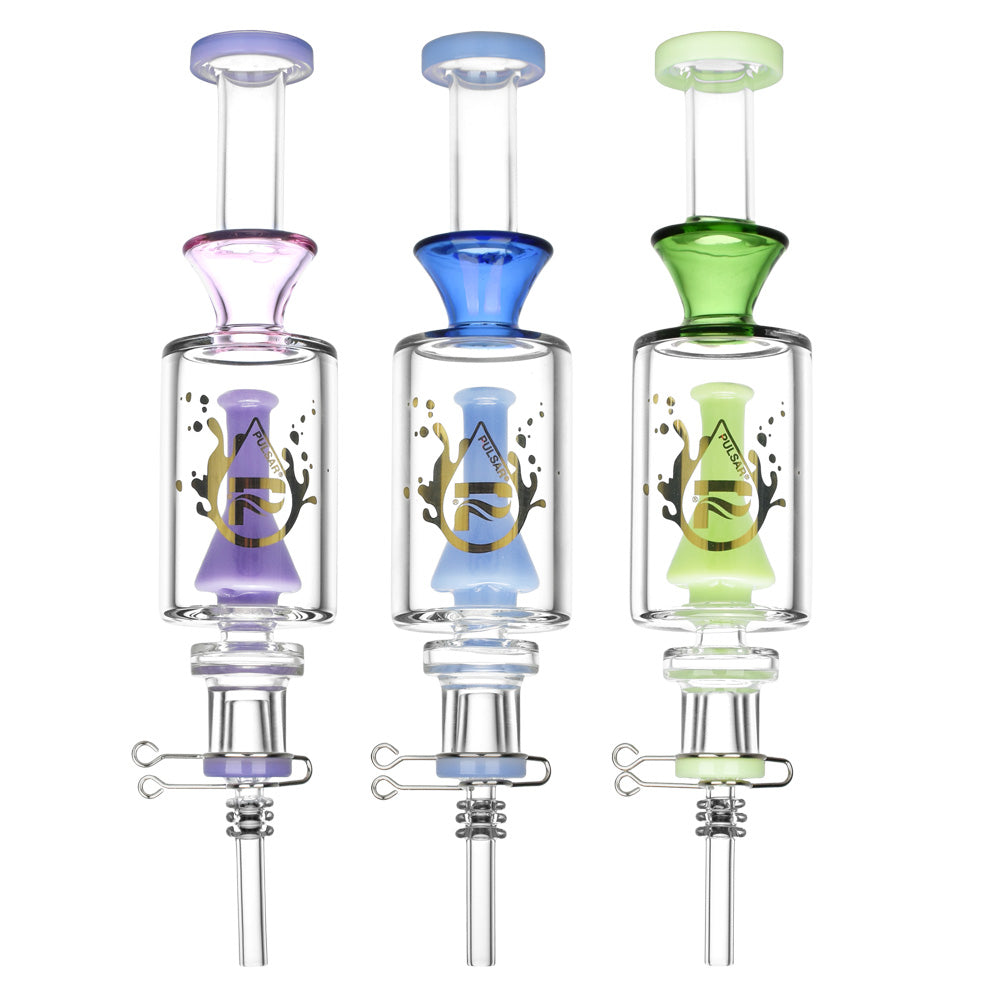 Pulsar Beaker Perc Vapor Vessel 2.0 w/ Quartz Tip | 8.5" | 14mm F - Smoke N’ Poke