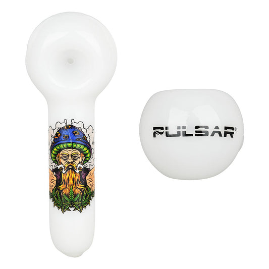 Pulsar Design Series Spoon Pipe - Herbal Wisdom / 5" - Smoke N’ Poke