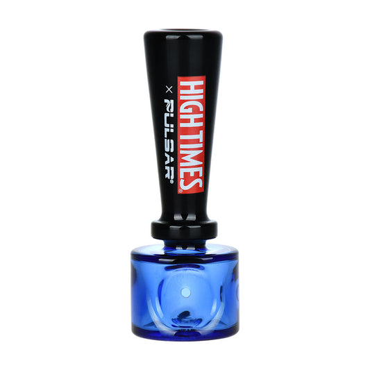 High Times® x Pulsar Geometric Spoon Pipe | 4.25" | Blue/Black - Smoke N’ Poke