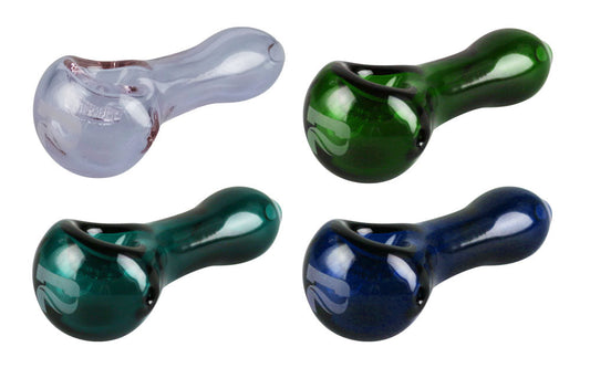 Pulsar Spoon Pipe Built-In Honeycomb Screen- 4"/Colors Vary - Smoke N’ Poke