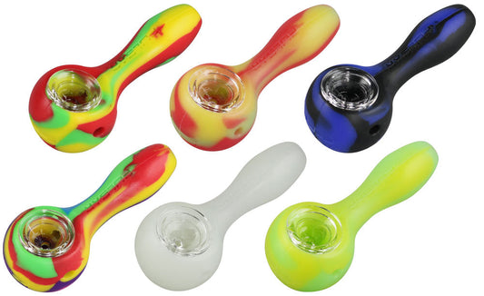 Pulsar RIP Silicone Spoon Pipe - 3.85" / Assorted Colors - Smoke N’ Poke