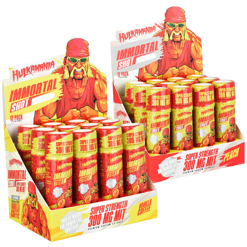 Hulkamania Immortal Kratom Shots | 300mg | 2oz | 12pc Display - Smoke N’ Poke