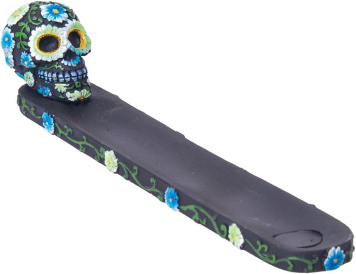 Flower Sugar Skull Incense Burner - Smoke N’ Poke