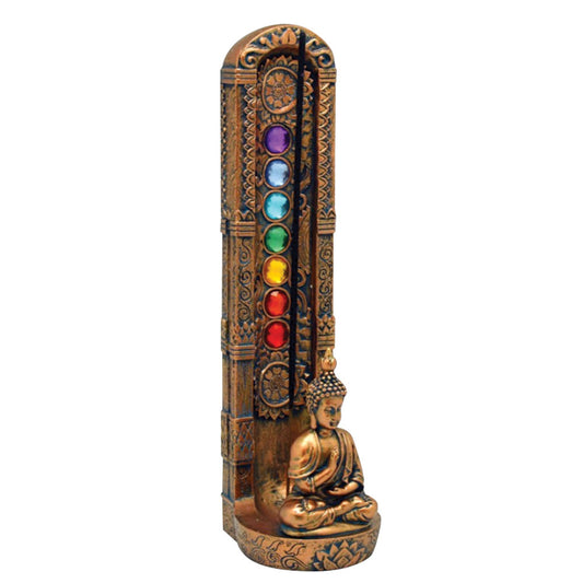 Standing Chakra Buddha Incense Burner - Polyresin - Smoke N’ Poke