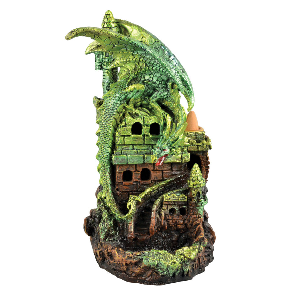 Green Dragon Backflow Incense Burner w/ LED - Smoke N’ Poke