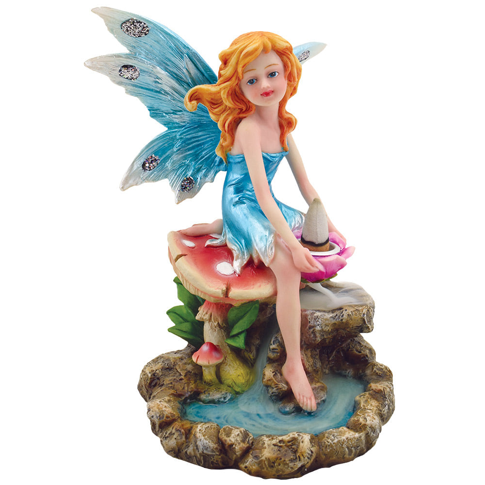 Mushroom Fairy Backflow Incense Burner - 7"