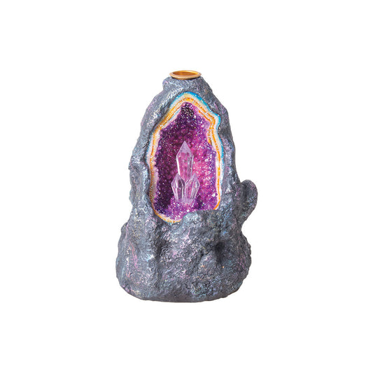 Crystal Cave Backflow Incense Burner W/ LED Light - Smoke N’ Poke