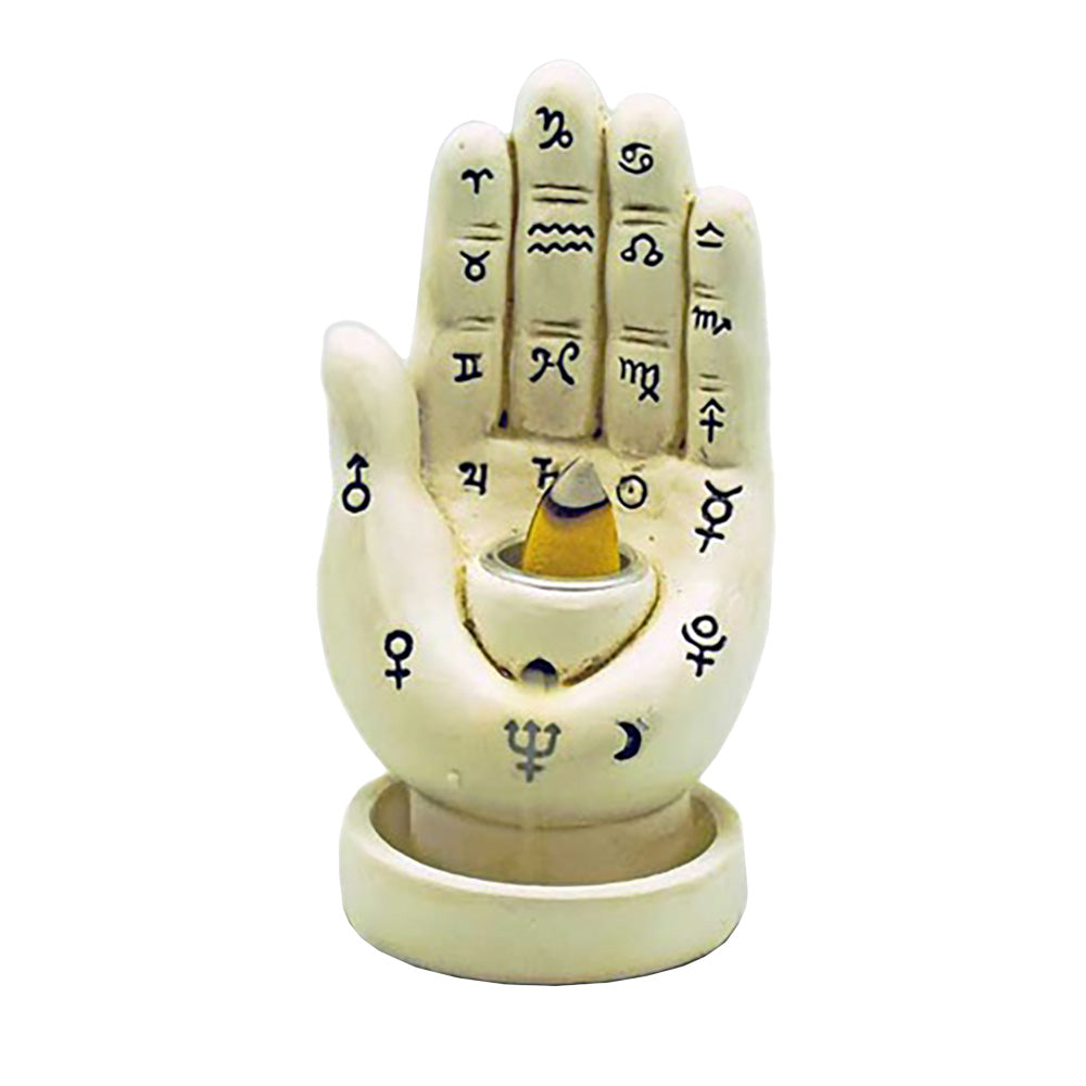 Palmistry Hand Backflow Incense Burner - 4.5" - Smoke N’ Poke