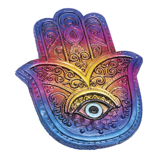 Fujima Hamsa Hand Flat Incense Burner - 6" - Smoke N’ Poke