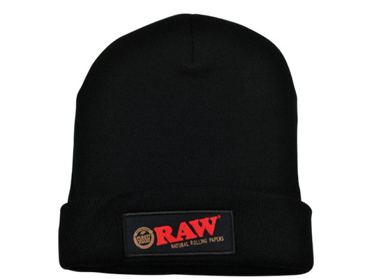 RAW Beanie Hat - Black - Smoke N’ Poke