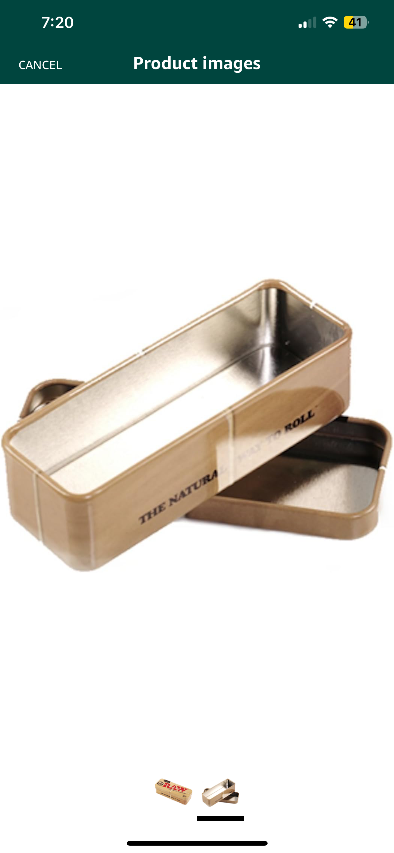 Raw Roll Caddy 1 1/4 Size Metal Travel Tin Case - Smoke N’ Poke