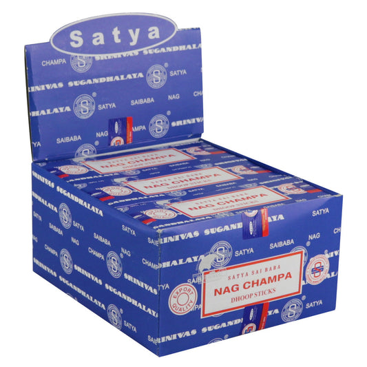 12pc - Satya Nag Champa Dhoop Stick Incense - 45 gram - Smoke N’ Poke