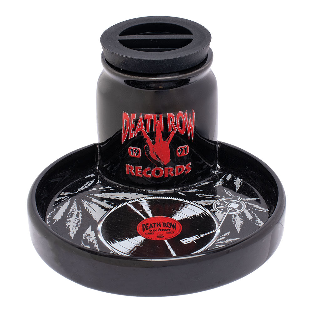 Death Row Records Ceramic 2-in-1 Airtight StashTray - 5.75" - Smoke N’ Poke