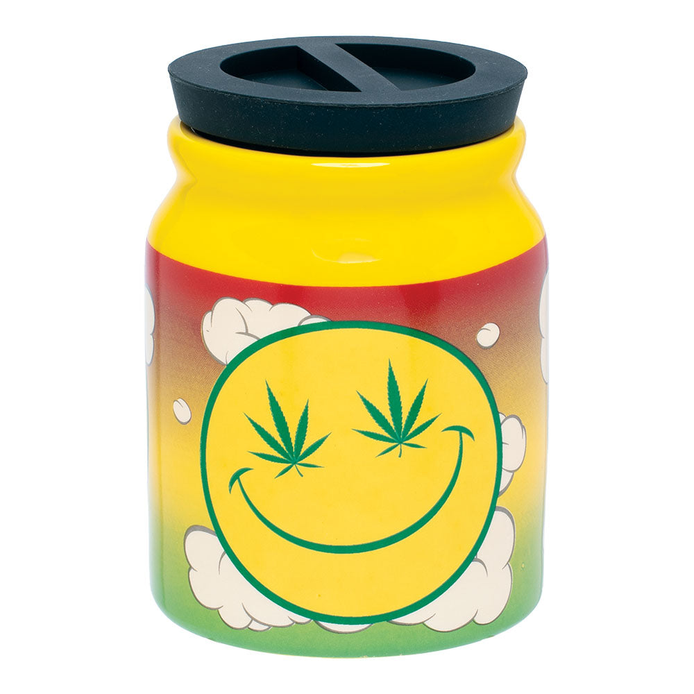 Fujima Happy Hemp Ceramic Stash Jar | 4.5" - Smoke N’ Poke