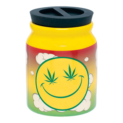 Fujima Happy Hemp Ceramic Stash Jar | 4.5" - Smoke N’ Poke